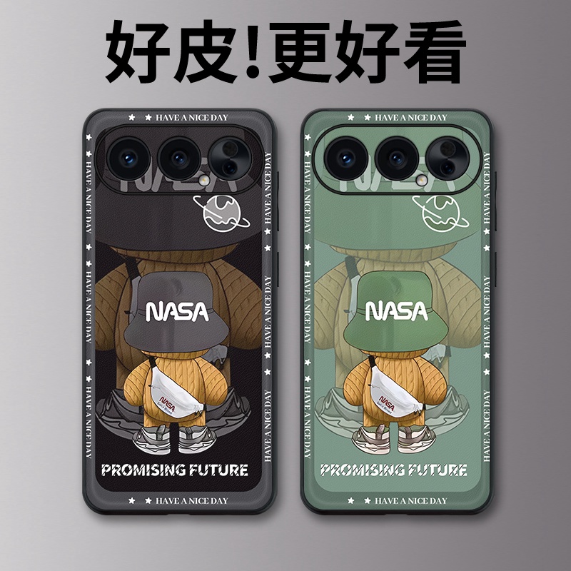 NASA背影适用荣耀500手机壳皮革纹500pro个性400潮牌300ultra/200全包100防摔x70i皮套power男gtpro保护套