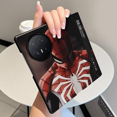 蜘蛛侠适用荣耀MagicV6手机壳翻盖皮套MagicV5折叠屏MagicV3智能视窗MagicVs3磁吸V2全包MagicVs2保护套