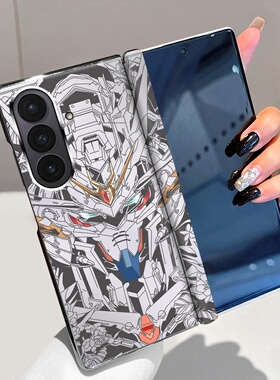 高达灰色适用三星ZFold7手机壳磁吸中轴zfold6全包铰链w25折叠屏zfold5电镀ZFold4超薄w24防摔Zfold3保护套