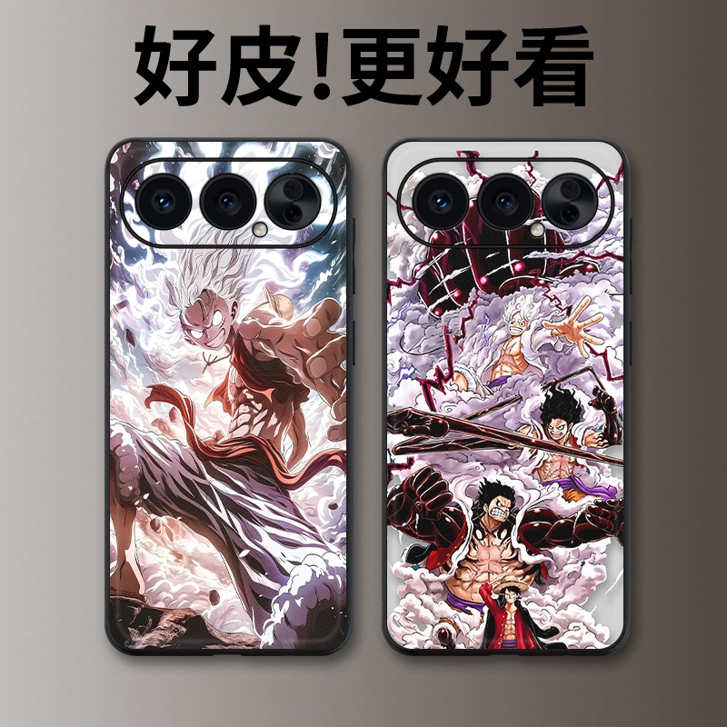 霸气路飞适用荣耀500手机壳皮革纹500pro个性400潮牌300ultra/200全包100防摔x70i皮套power男gtpro保护套