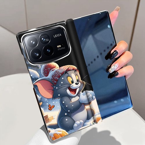 圣诞杰瑞适用小米MixFold4手机壳磁吸中轴全包铰链Mix Fold4折叠屏电镀手机套Fold4高级新款超薄防摔保护套