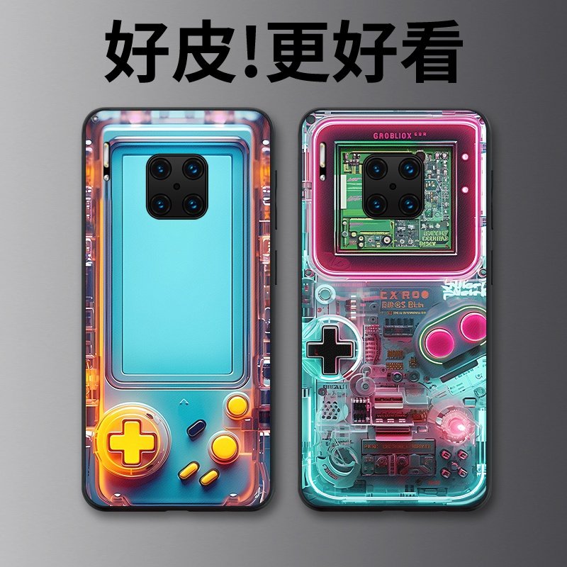 游戏机适用华为Mate30rs保时捷手机壳高级皮革纹Mate20RS保时捷个性潮牌MateRS超薄镜头全包防摔保护套