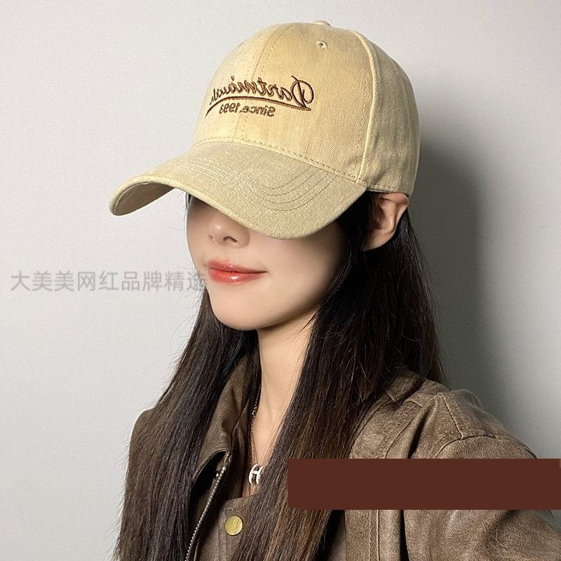 磨毛加宽鸭舌帽子女大头围硬顶棒球帽深顶百搭显脸小美式宽檐男潮