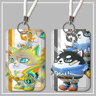 蛋贩子精灵之声学生饭卡套水卡可伸缩挂脖挂绳加厚耐用硬壳套通用