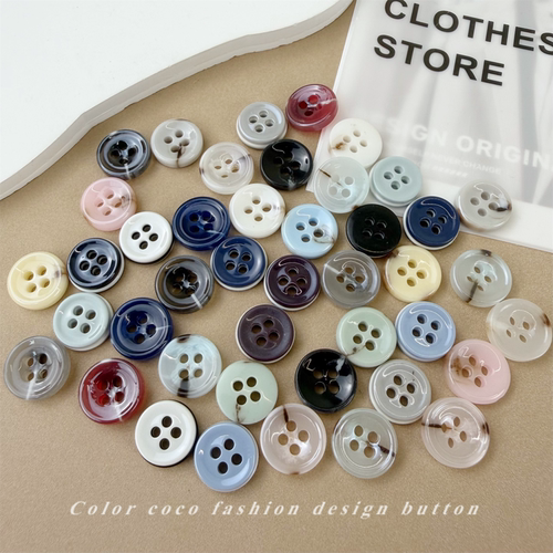 Colorcoco四眼树脂衬衫纽扣