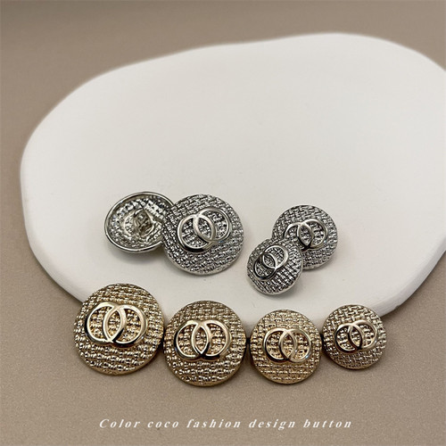 Colorcoco小香风双圈金属纽扣