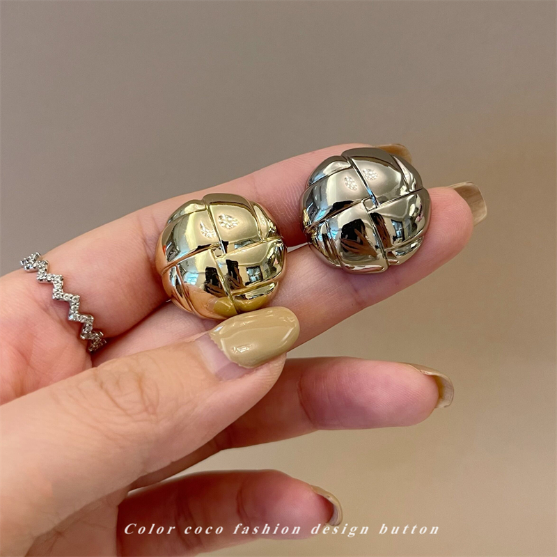 Colorcoco金属纽扣仿皮编织纹扣