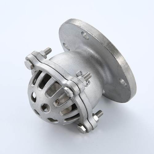 上海良工沪工美科304不锈钢底阀H42W-6P法兰水泵吸水止回阀升降式