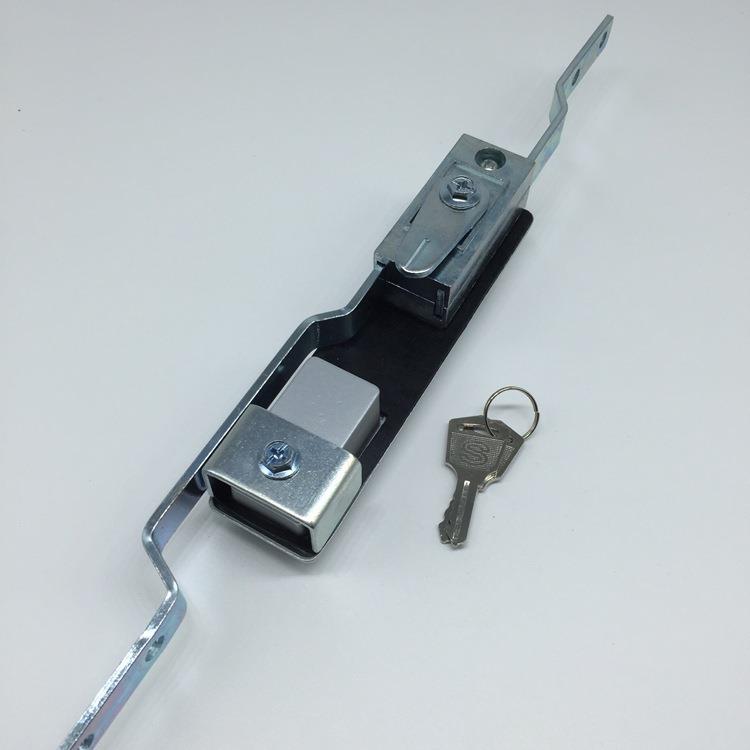 MS828-1灰连杆锁，铁钥匙电柜门锁，配电箱门锁，机箱机柜锁