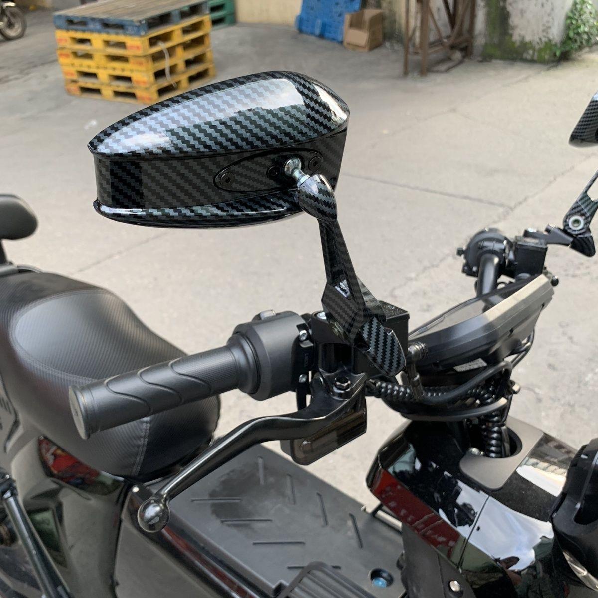 摩托车通用后视镜碳纤九号小牛AOSAEX改装aos4祖国版电动车反光镜