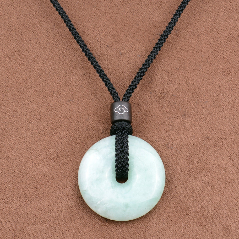 和田玉专用纯银儿童手工编织挂绳