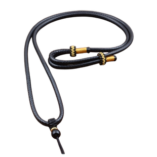 简约翡翠金佛玉佩黄金貔貅吊坠挂绳黑绳项链皮绳挂件绳子男女配绳