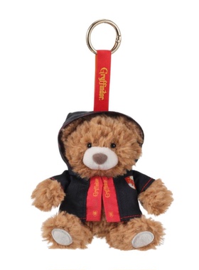 名创优品miniso哈利·波特系列4号吉福特熊毛绒挂饰(红色学院袍