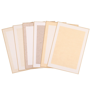 手工古法国画生宣纸软卡包边镜片麻纸云龙楮皮纸半熟宣毛笔小楷书法练习仿古熟宣工笔画写意山水小作品纸摆台