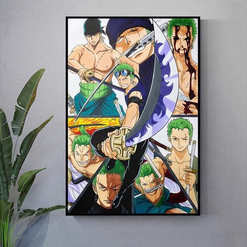 diy索隆数字手工填色丙烯油彩画