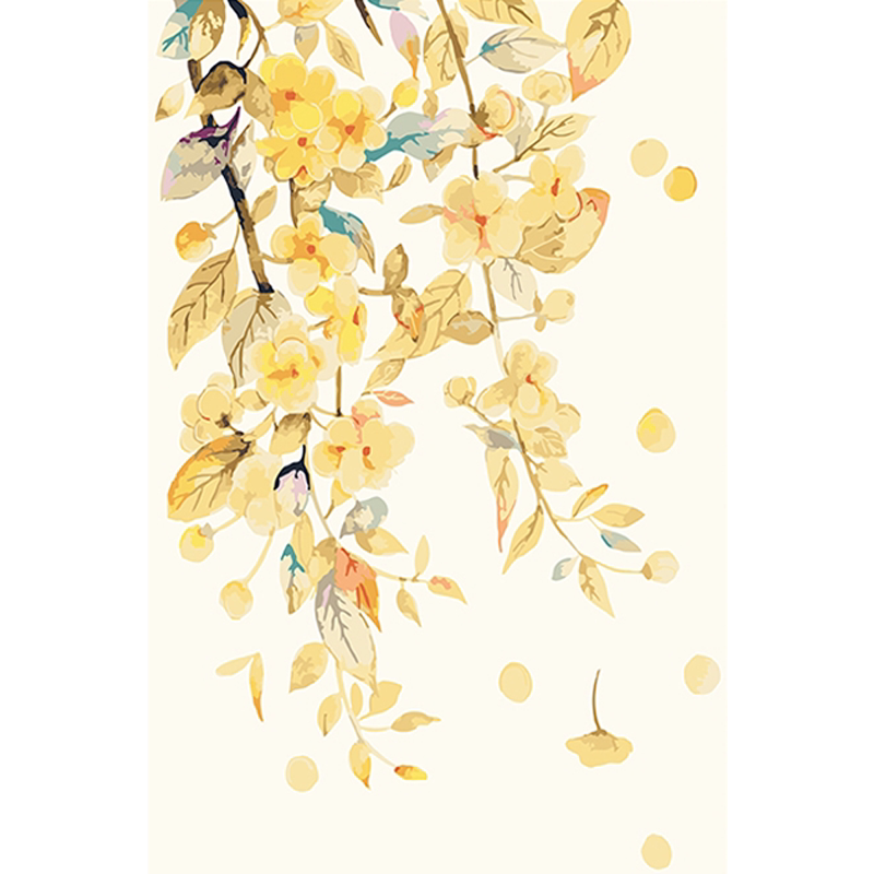 diydiy小清新风月季海棠油彩画