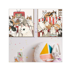 diy大本营猫咪填色涂鸦油彩画