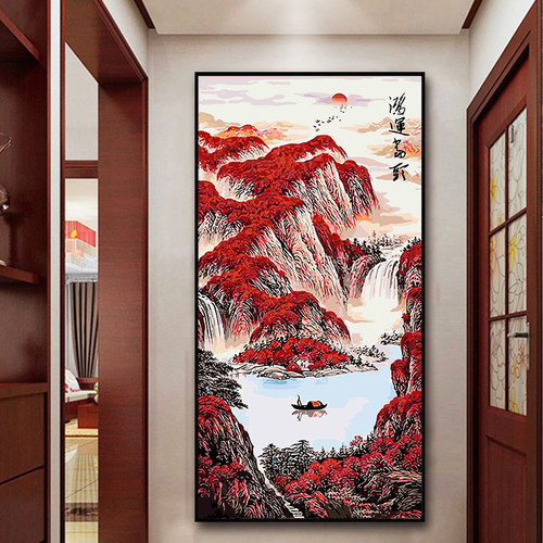 旭日东升鸿运当头diy数字油画