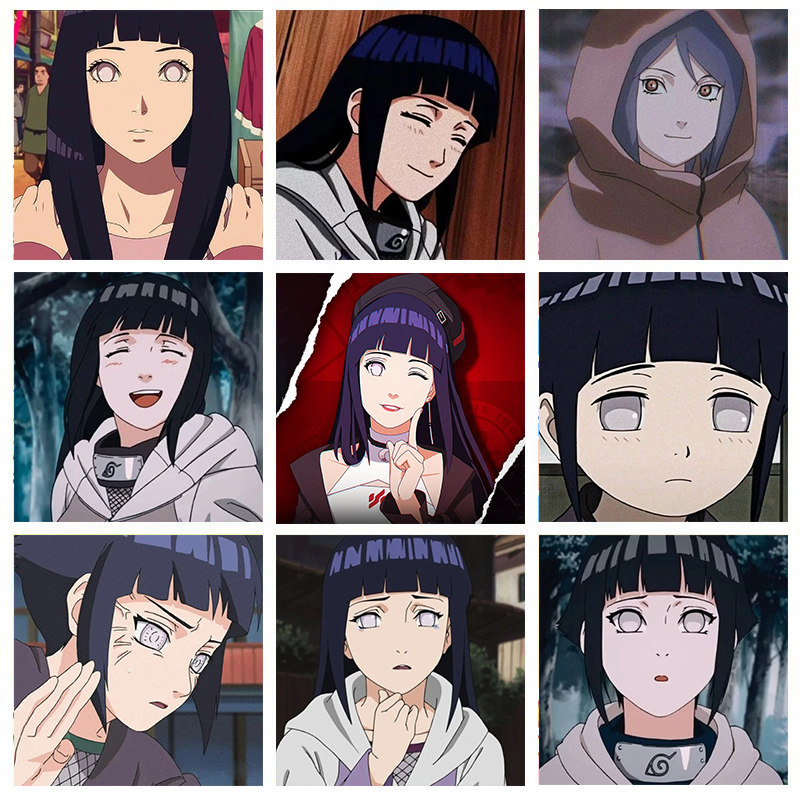 火影忍者雏田头像diy数字油画 儿童卡通动漫人物女孩手工填色油画