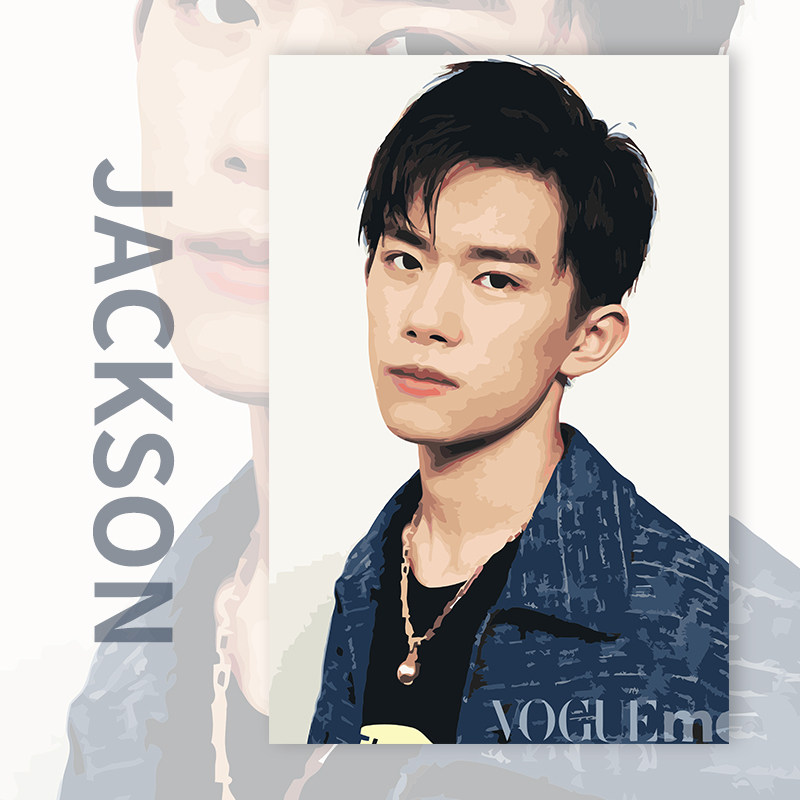 青春偶像 tfboys易烊千玺 diy数字油画 手工填色油彩画 明星油画