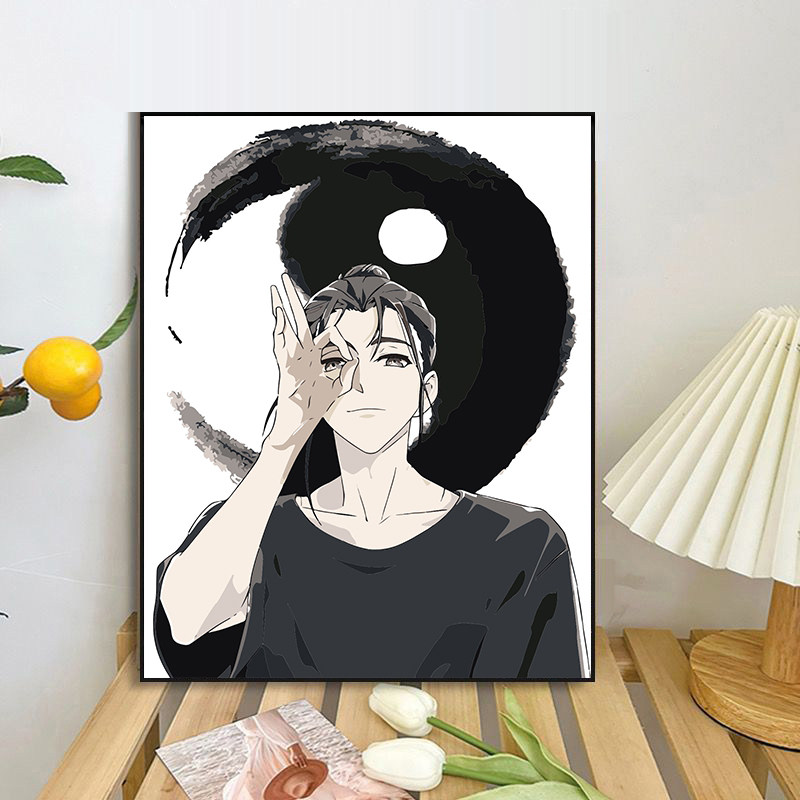 盗墓笔记 diy数字油画 张起灵小哥吴邪天真瓶邪手工填色油彩画
