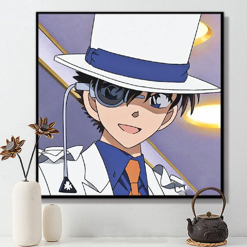 怪盗基德油画diy定制油彩画