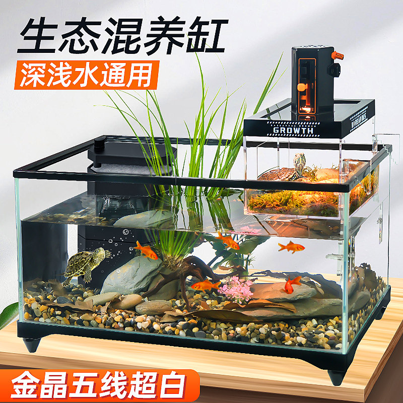 乌龟饲养缸深水混养缸阳光房超白图片