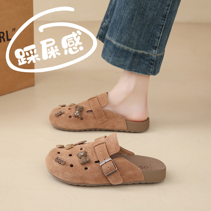 达夫妮软底洞洞鞋女勃肯包头半拖
