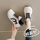 轻便防滑小白鞋 真皮软底阿甘鞋 厚底休闲运动鞋 34码 女春季 2026新款