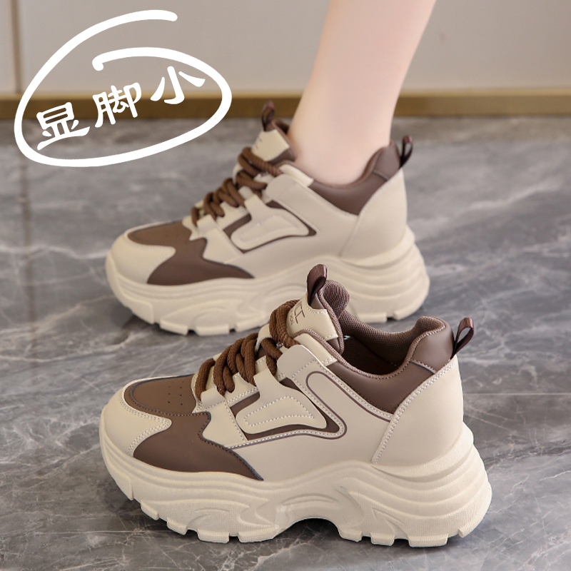 真皮老爹鞋女款春季显脚小