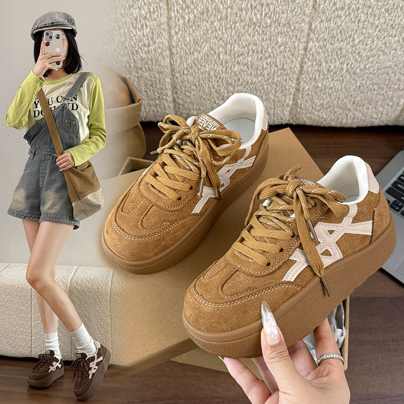 赵露思同款复古风厚底德训鞋女春季2026新款休闲板鞋小码34运动鞋,女鞋,德训鞋,淘宝优惠券,粉丝福利购,淘宝优惠卷