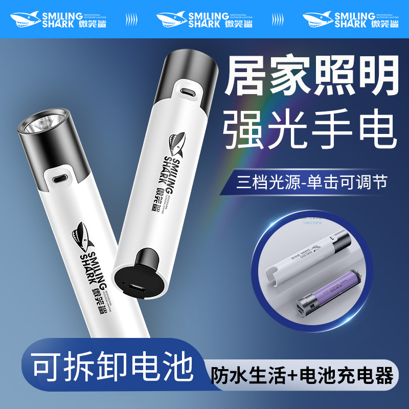强光超亮小型便携家用耐用手电筒