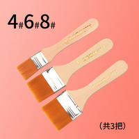 Weizhuang nylon brush, soft-tipped nylon board brush, art hand-painted wall painting base brush, brush, nylon short-handled oil painting acrylic board brush, brush, watercolor, traditional Chinese painting paint, cleaning brush, coloring base pattern brush thumbnail 3