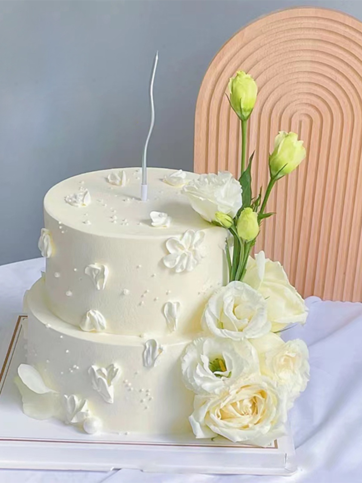 双层鲜花蛋糕定制女神妈闺蜜