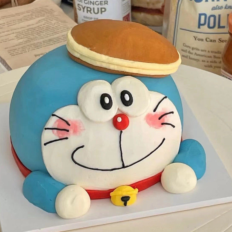 机器猫蛋糕生日蛋糕同城配送全国定制叮当猫哆啦a梦卡通男女儿童