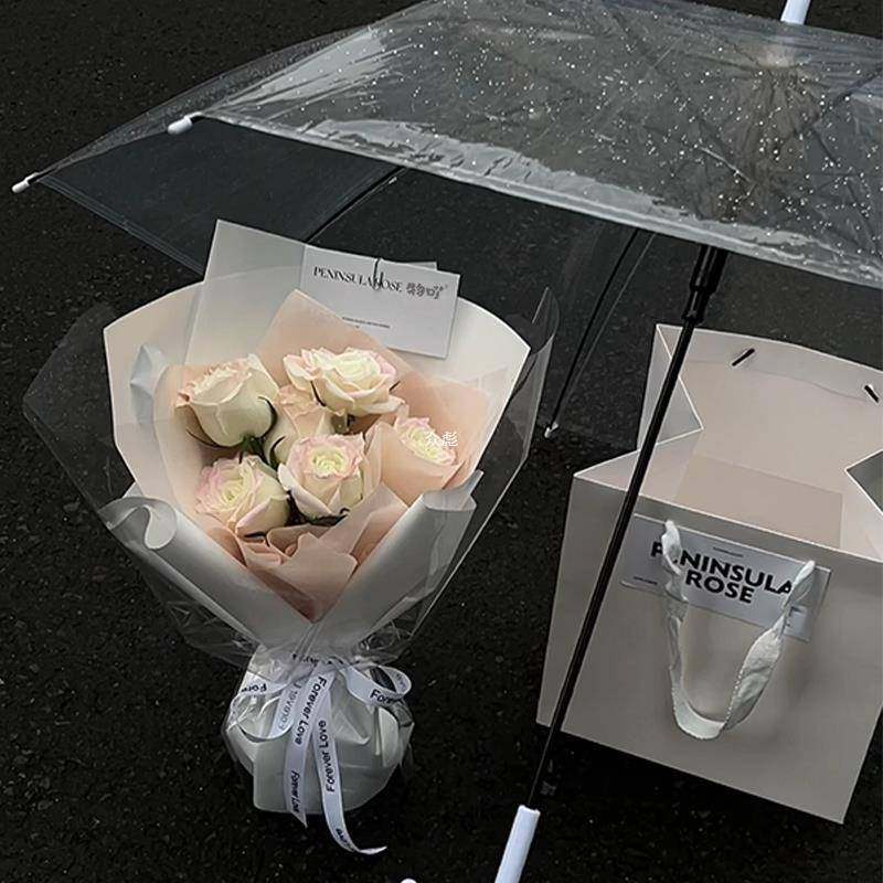 高级感玫瑰见面小花束曼塔永生花仿真花情人节毕业礼物送女友闺蜜