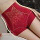 无痕塑身美体内裤 高奢立体绣花高腰塑形收腹裤 买一送一