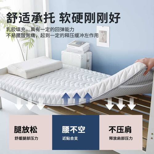 床垫宿舍学生单人乳胶四季通用薄款不塌90x190海绵垫租房专用软垫