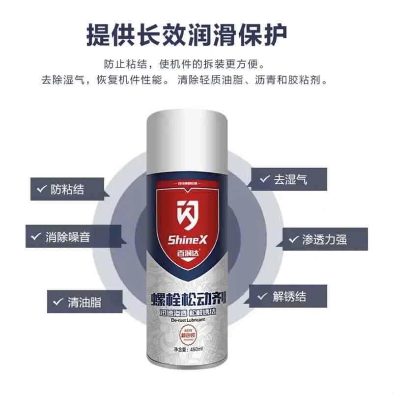 包邮闪牌螺栓松动剂除锈剂内部汽车机器水箱清洁润滑保护防止生锈图片