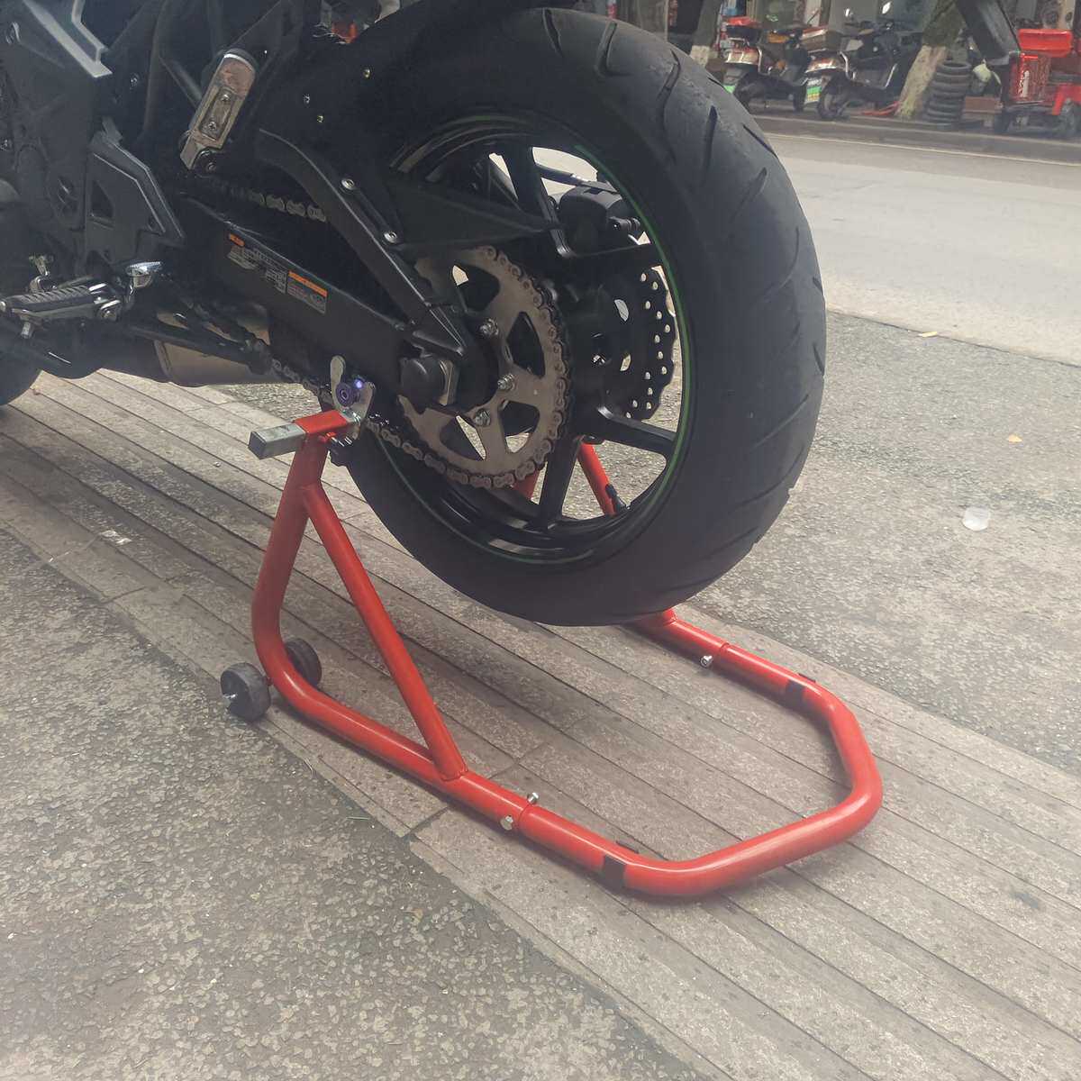 摩托车加厚 一体式 分体式维修起车架后轮驻车架加强单摇臂停车架