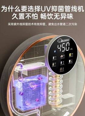 覆旦申花管线 线饮水机壁挂式家用速热直饮小型线 线管机餐柜接桶