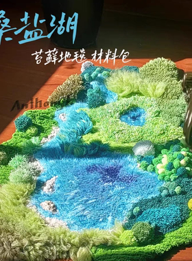 万物生桑盐湖苔藓地毯材料包手工礼物床边氛围感(现货3天内发)