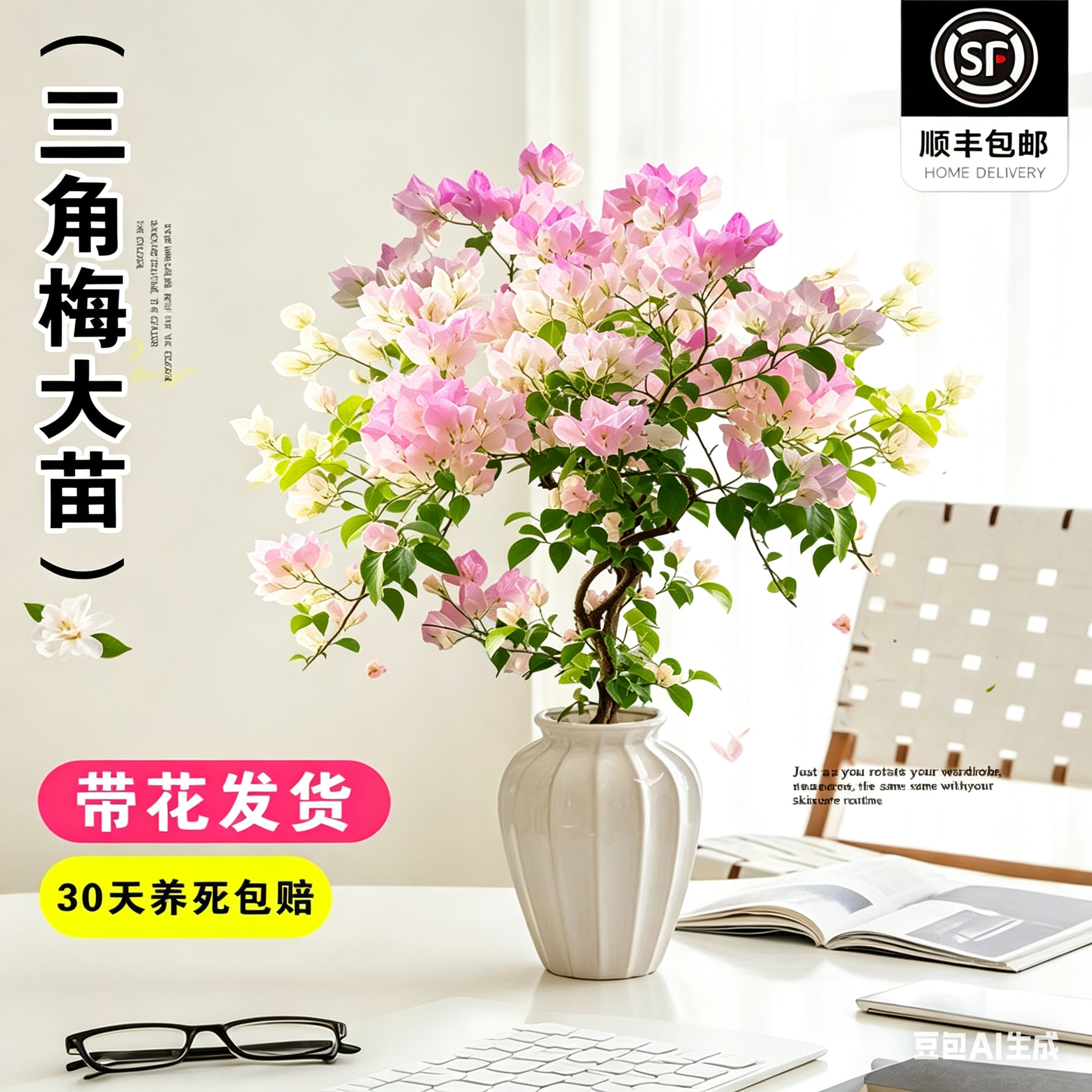 带花发货三角梅漳红樱绿樱精品四季重瓣开花老桩盆栽高端勤花绿植