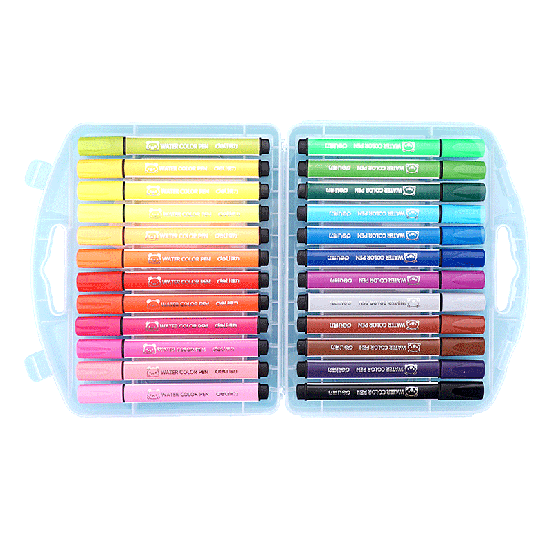 得力36色可水洗水彩笔儿童无毒