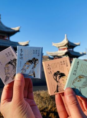 唐诗宋词口袋书李白诗杜甫李清照滕王阁序岳阳楼记文言文小小书库经典陋室铭读本知识迷你古诗词小书纸贵满堂