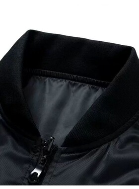 黑色立领拉链假领棒球服替换领