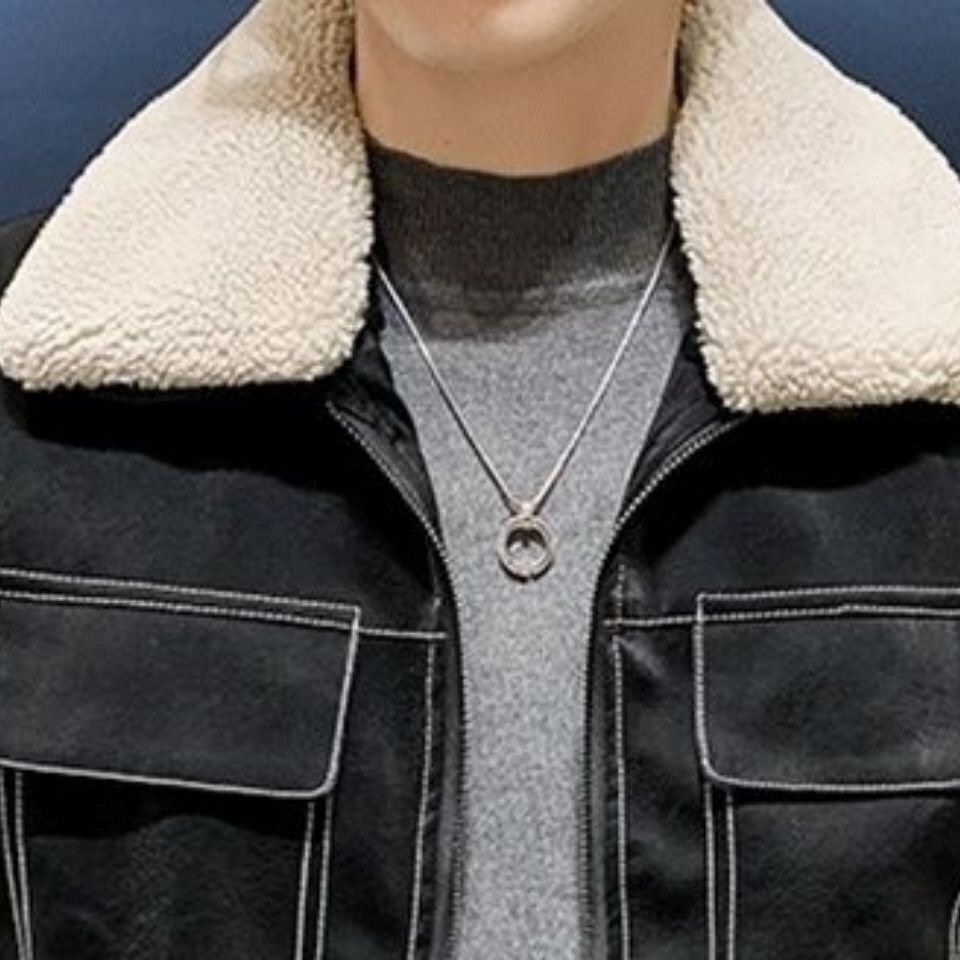 莎桐曼纯色通勤毛领百搭