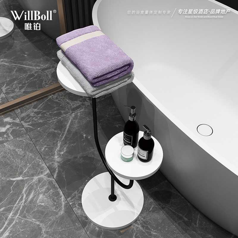 唯铂浴室落地毛巾架轻奢人造石台面浴缸置物架北欧卫生间客厅摆件|ruв категории награду материалов, туалетные принадлежности, санитарное оборудование/кулон, ванная стойка - от Buy2taobao.com для оказания профессиональной услуги покупки агента Taobao
