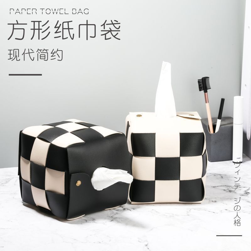 卷筒纸巾盒手工编织圆家