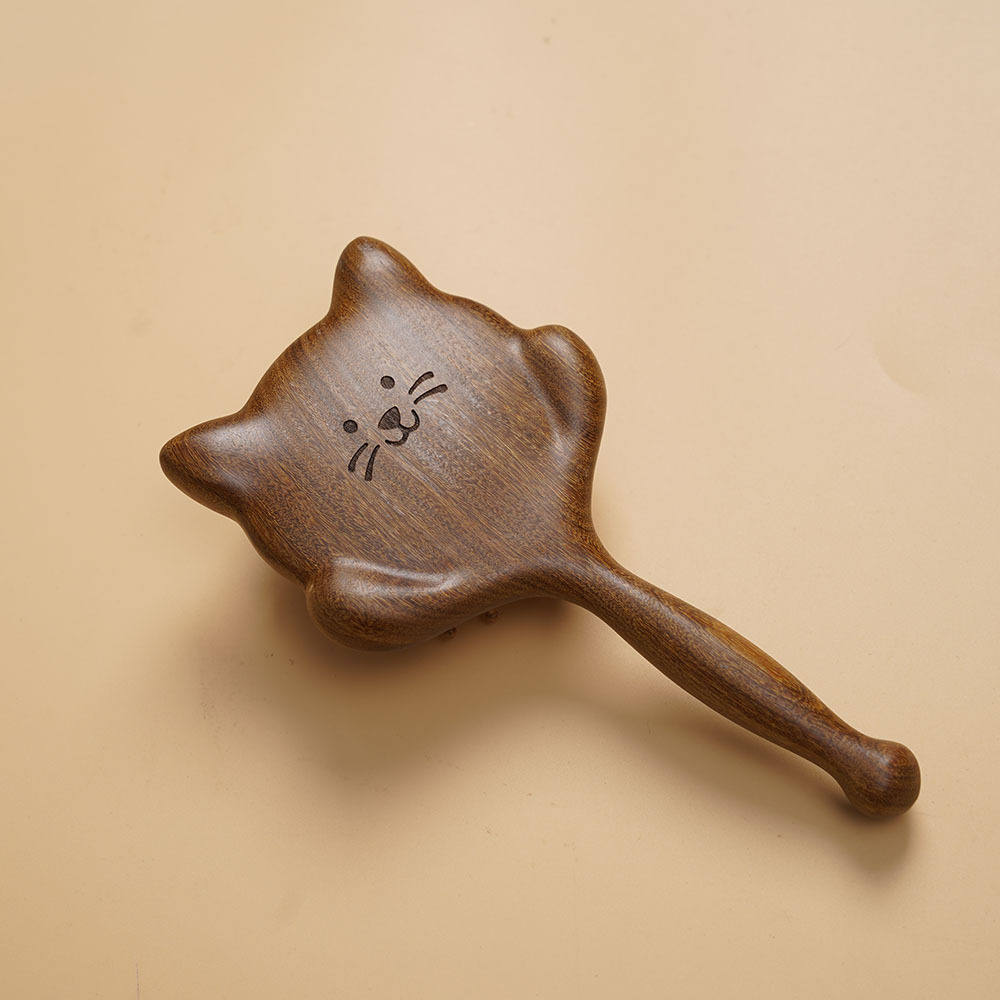 小猫咪儿童气垫梳猫头檀